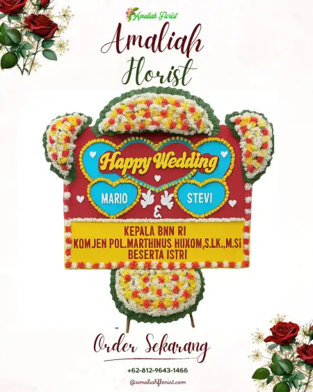 Papan Bunga Pernikahan Jinanten